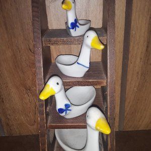 Set of 4-(Vintage)Geese Measuring Tblspn,Teaspns,.(1Tbsp;1 Tsp;1/2 Tsp; 1/4 Tsp)